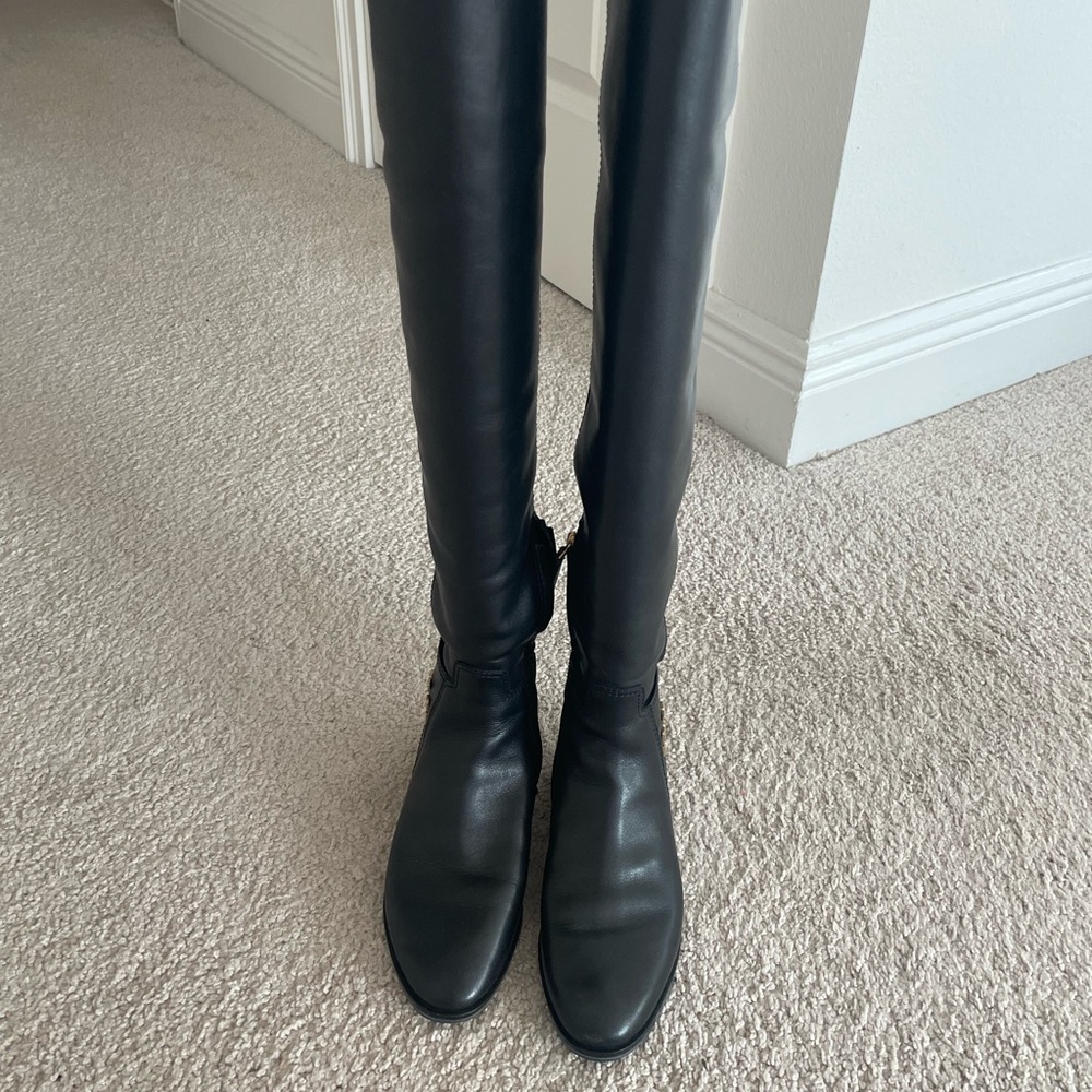 Tory Burch Black Over the Knee Boots